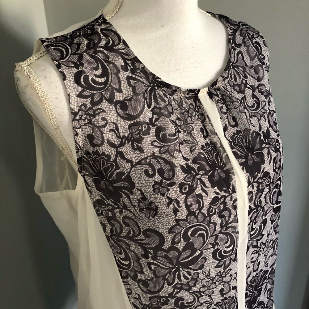 CAbi Sheer Patterned Blouse - Picture 2 of 5